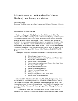 Tai Lue Dress from the Homeland in China to Thailand