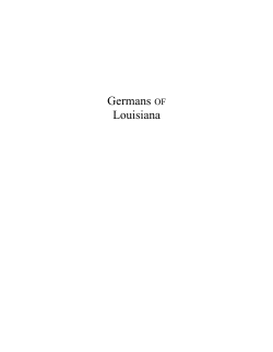 Germans OF Louisiana - Pelican Publishing Company