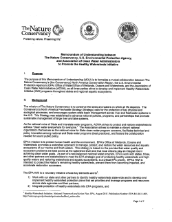 Memorandum of Understanding between The Nature Conservancy