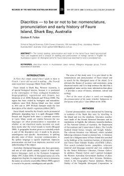 Diacritics &ndash;&ndash; to be or not to be: nomenclature, pronunciation and