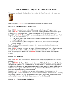 The Scarlet Letter Chapters 8-‐11 Discussion Notes