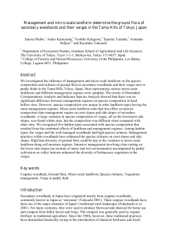 Management and micro-scale landform determine the ground flora