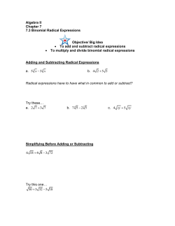 Algebra II