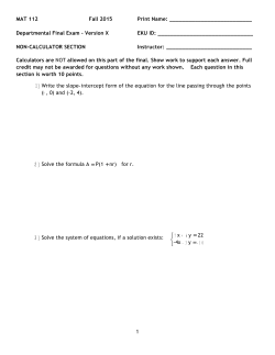 MAT 112 final Fall 2015
