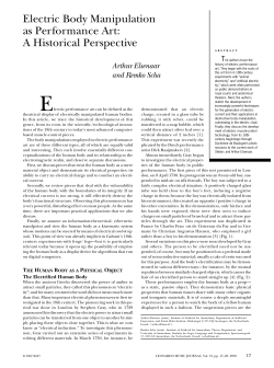 Electric Body Manipulation as Performance Art: A