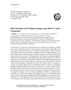Did Volcanism and Climate change cause the K