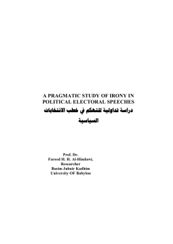 a pragmatic study of irony in political electoral speeches