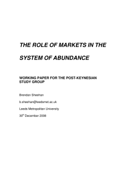 the role of markets in the system of abundance