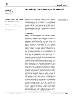 Autoindexing diffraction images with iMosflm