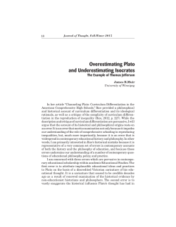 Isocrates, Not Plato