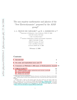 The Non Sequitur Mathematics and Physics of the`New