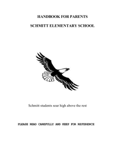 PARENT HANDBOOK English - Schmitt Elementary