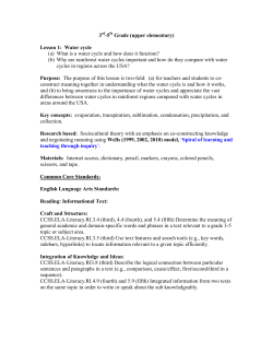 Lesson 1: Water cycle - Rainforest Information for Kids