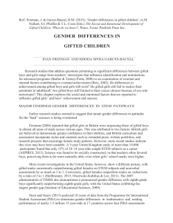 gender differences in gifted children
