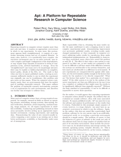 Apt - University of Utah School of Computing