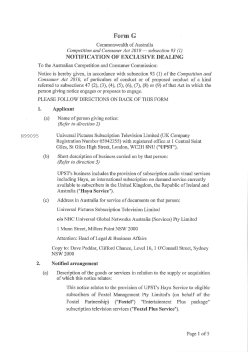 notification of exclusive dealing