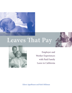 Leaves That Pay - Center for Law and Social Policy