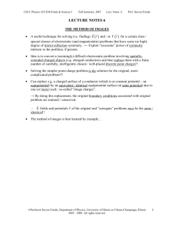The Method of Images/Image Charge Problems