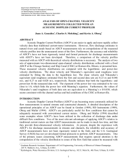 Analysis of Open-Channel Velocity Measurements