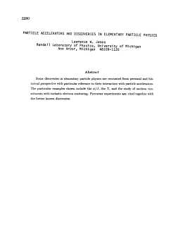 PARTICLE ACCELERATORS AND DISCOVERIES IN