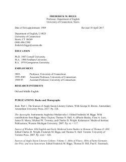 FREDERICK M. BIGGS Professor, Department of English, University
