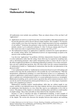 Mathematical Modeling