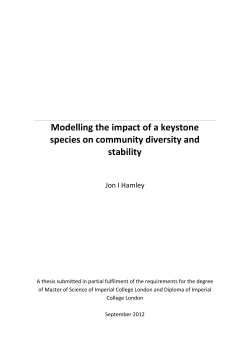 Modelling the impact of a keystone species on community diversity