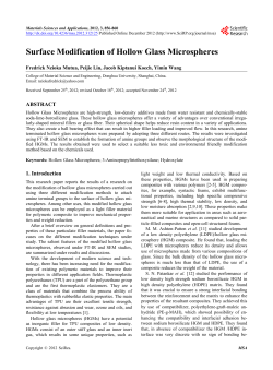 Surface Modification of Hollow Glass Microspheres