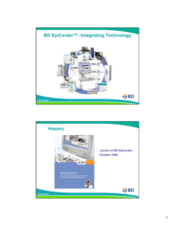 BD EpiCenter&trade;- Integrating Technology History