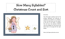 How Many Syllables? Christmas Count and Sort
