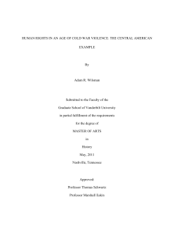 HUMAN RIGHTS IN AN AGE OF COLD WAR VIOLENCE: THE