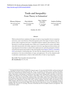 Trade and Inequality - Princeton University
