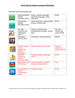 Useful Apps for Speech-Language Pathologists