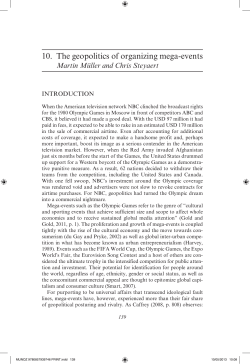 10. The geopolitics of organizing mega