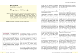 Paul Atkinson Cardiff University, UK