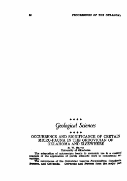 Occurrence and Significance of Certain Micro