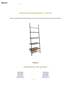 MADDOX IRON WOODEN BOOKSHELF, 73*36*200h