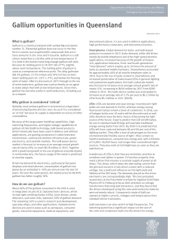 Gallium opportunities in Queensland