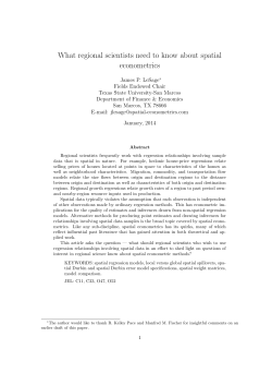 What regional scientists need to know about spatial econometrics