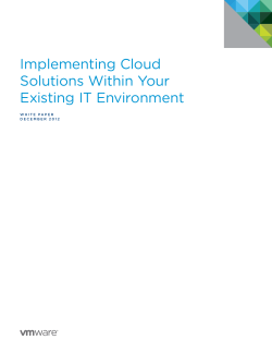 Implementing Cloud Solutions Within Your Existing IT