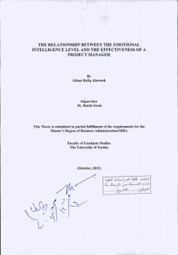 The Relationship between the Emotional Intelligence Level and