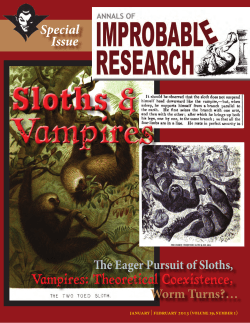 Sloths Vampires - Improbable Research