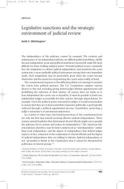Legislative sanctions and the strategic environment of judicial review