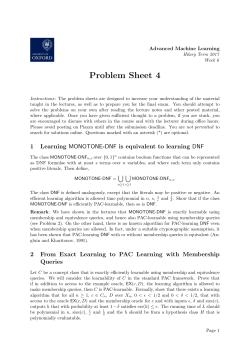 Problem Sheet 4
