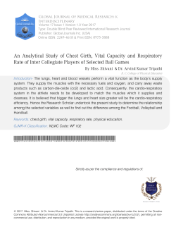 An Analytical Study of Chest Girth, Vital Capacity