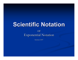 Scientific Notation