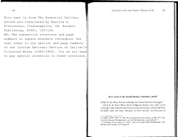 Galileo, Letter to the Grand Duchess Christina File