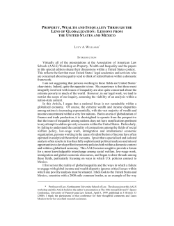 Property, Wealth and Inequality Through the Lens of Globalization