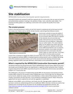 Site Stabilization - Minnesota Pollution Control Agency