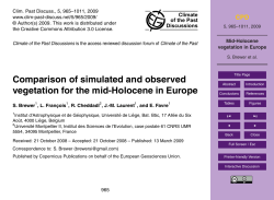 Mid-Holocene vegetation in Europe